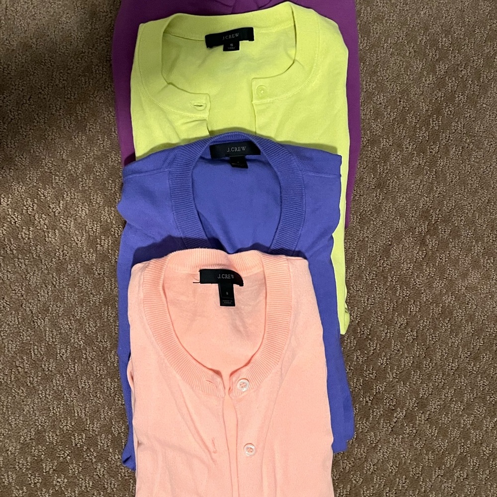 Vibrant Crewneck J. crew cardigan NEON YELLOW